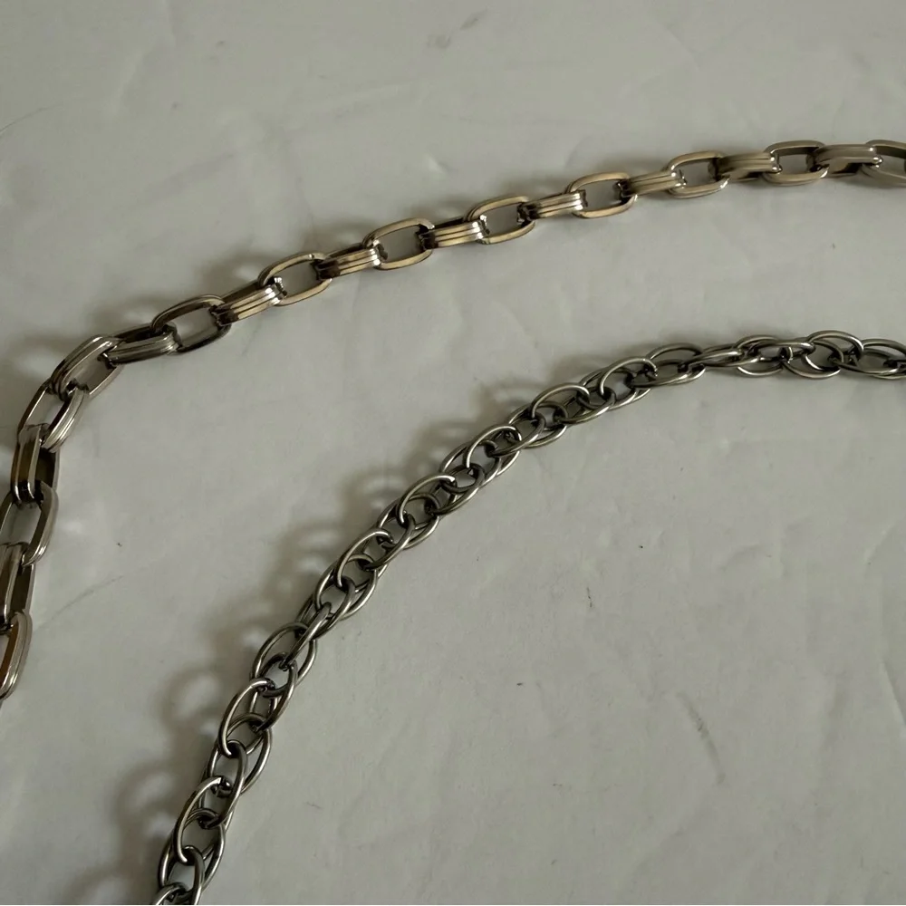Elegant Tan and Silver Chain Belt